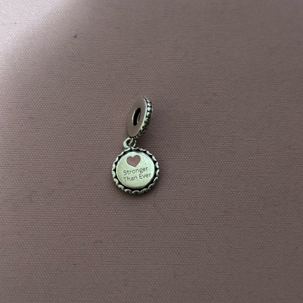 Pandora Jewelry United Together Stronger than Ever Dangle Charm Rare Silver&Pink